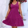 Women's Summer Casual   A Line Dress Tiered Sleeveless Sundresses Beach Vacation Outfits