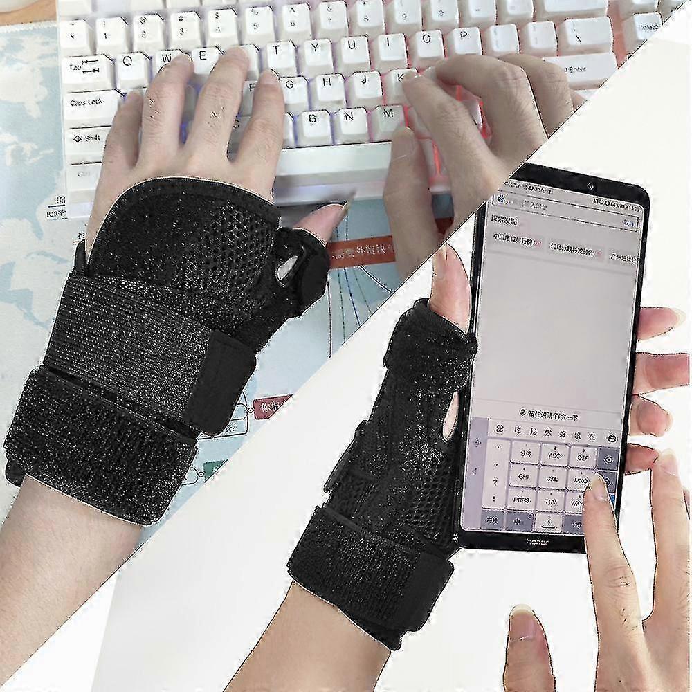 Wrist Thumb Support Brace, Adjustable Thumb Brace with Thumb Flexible Support for Thumb & Hand Discomfort, Fatigue, Fits Both Right Hand and Left Hand