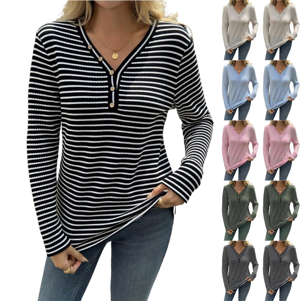 Long Sleeve Shirts For Women Solid Color Tees Blouses Casual Plus Size Basic Tops Pullover