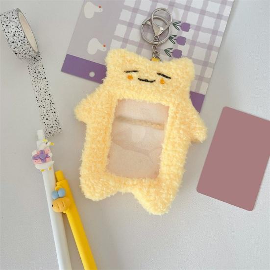 Плюшевый держатель для карт с мультяшным котом, стильный рюкзак, очаровательный брелок, декоративная крышка для карт, студенческий подарок, аксессуары