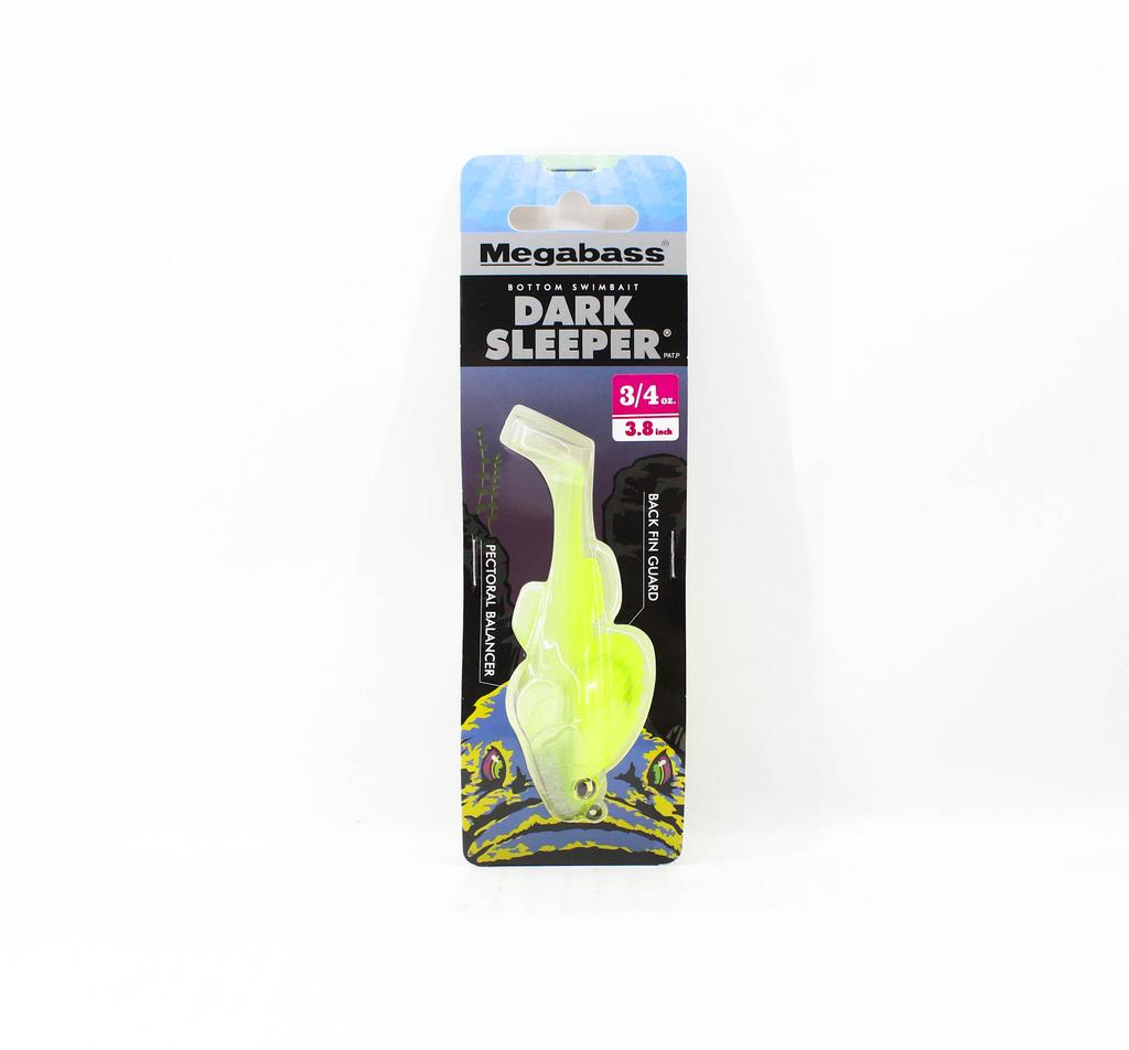 Megabass Мягкая приманка Dark Sleeper 3.8 дюйма 3/4 унции Прозрачный шартрез (1523)