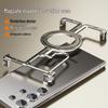 Samsung S24 Ultra Metal Drop-Proof Phone Case with Borderless Magnetic Stand and S23U Airbag for Heat Dissipation