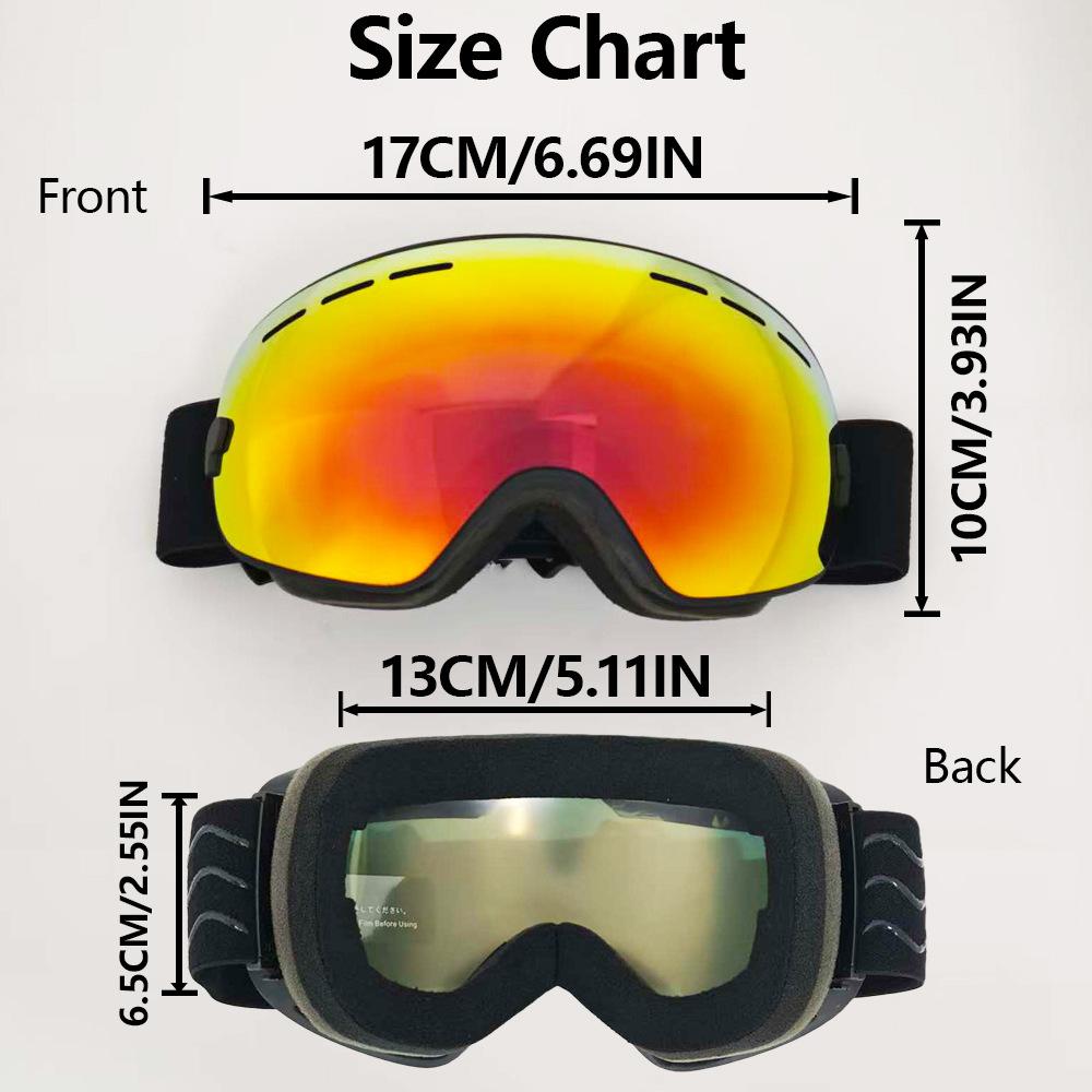 Best-selling professional ski goggles with double-layer anti-fog and UV protection UV Spherical full-frame ski goggles compatible with prescription