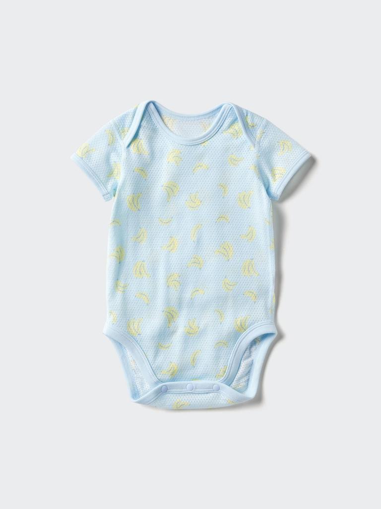 Uniqlo Японский хлопковый сетчатый боди