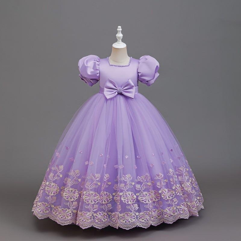 Girls Princess Tulle Dress Kids Party Prom Gown Stage Show Birthday Wedding