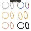 LUXUSTEEL 1 пара женских мужских маленьких серег-колец из нержавеющей стали медного цвета круглые серьги-подвески панк 5 цветов
