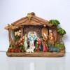 Crib Set Perfect for Christmas Gifting | Decor (Pack - Mary,Joseph,Baby Jesus, Angel, 3 Wise Men,Shepherd, 7 Animals (6 In (Crib House with Set) NEW