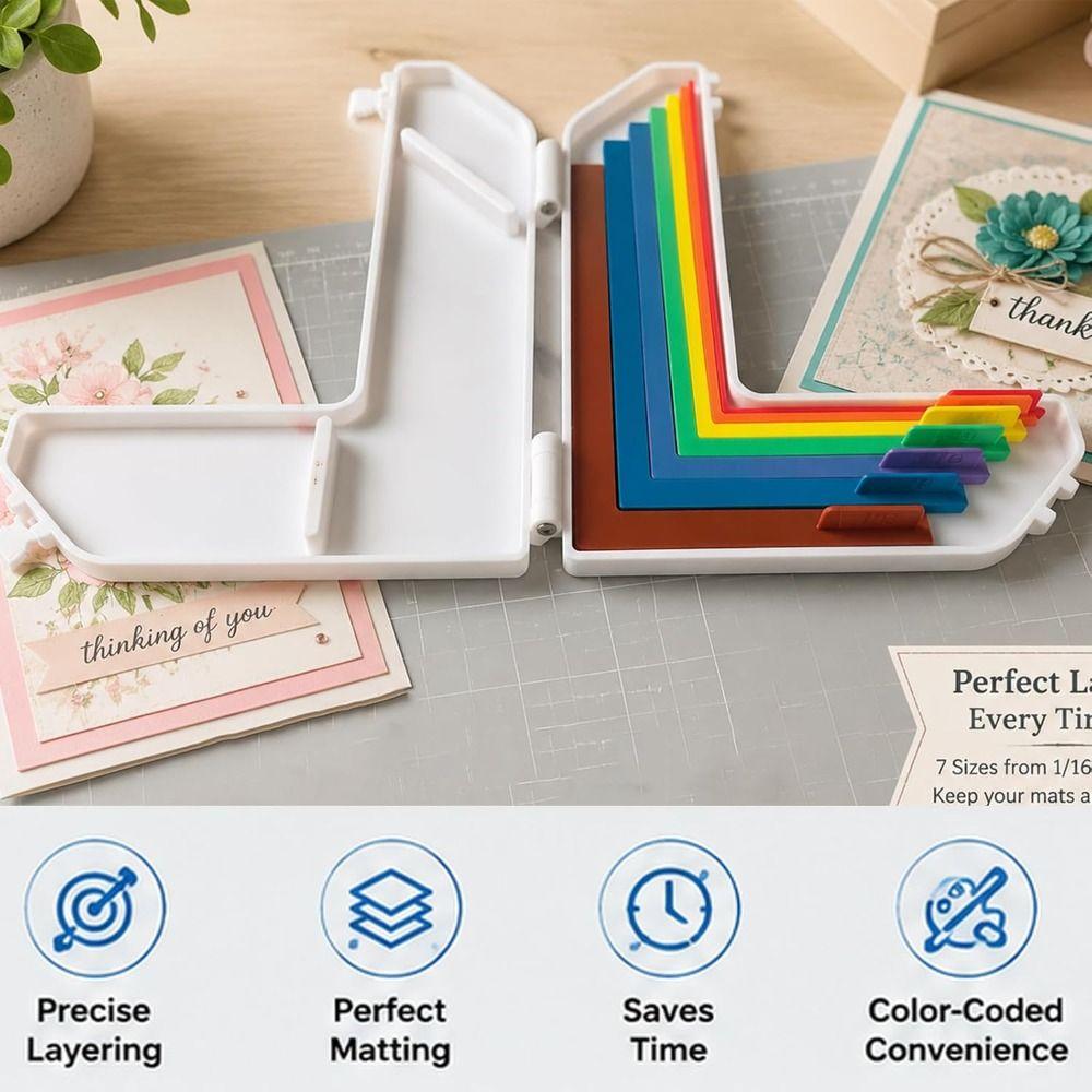 7PCS Color Coded Paper Crafting Alignment Guides Card Alignment Tools  Craft Supplies