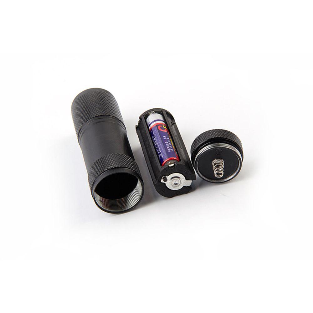 Водонепроницаемый свет обнаружения 395 нм ультрафиолетовый УФ-фонарик фиолетовый свет 9 светодиодов фонарик