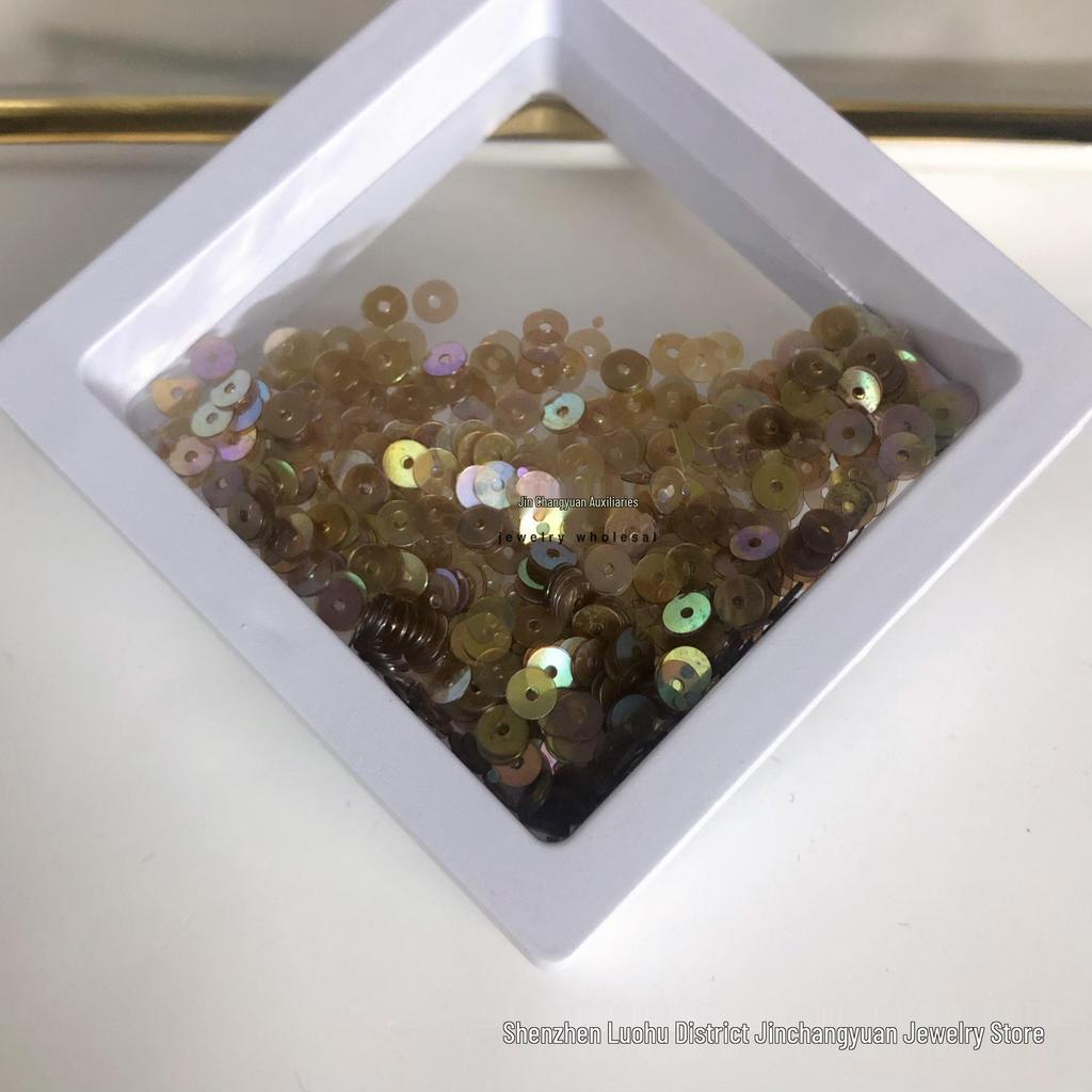 Цветные пайетки 4 мм с центральным отверстием для DIY поделок и аксессуаров для одежды