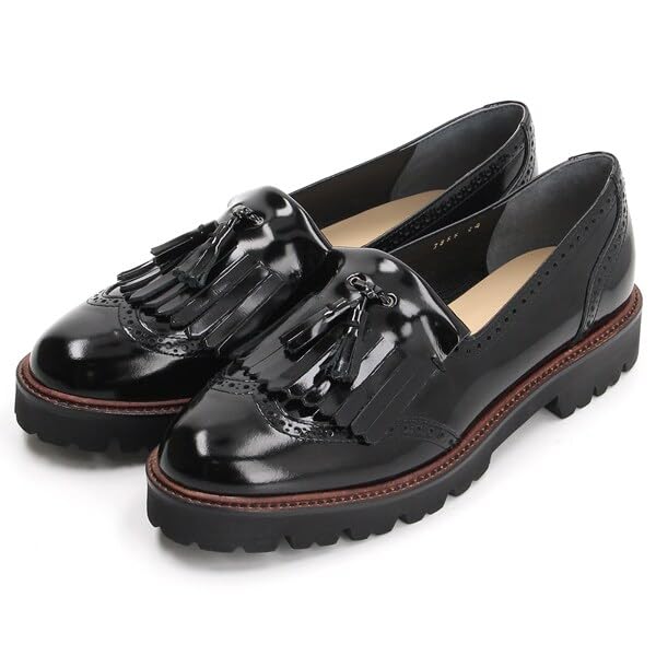 Margaret Howell Idea Flat Loafers with Tank Soles and Tassel Fringe Size Size E Motifs, Shoes, 2866, Women's, B-Glass, 23.0 Cm,