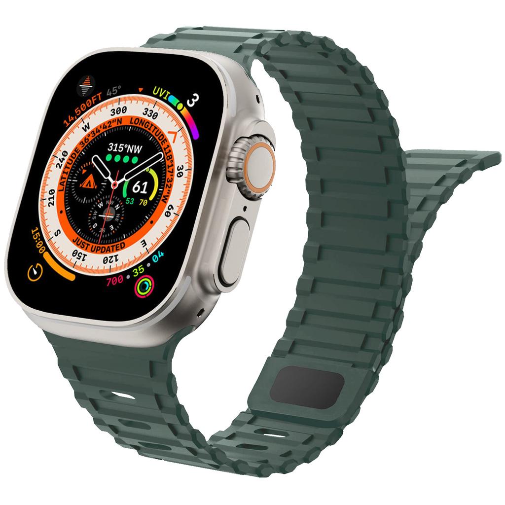 Magnetic Strap for Apple Watch Band Ultra 2 49mm 44mm 40mm 45mm 38mm 41mm 42mm Silicone Bracelet iWatch Series 9 8 7 6 Se bands