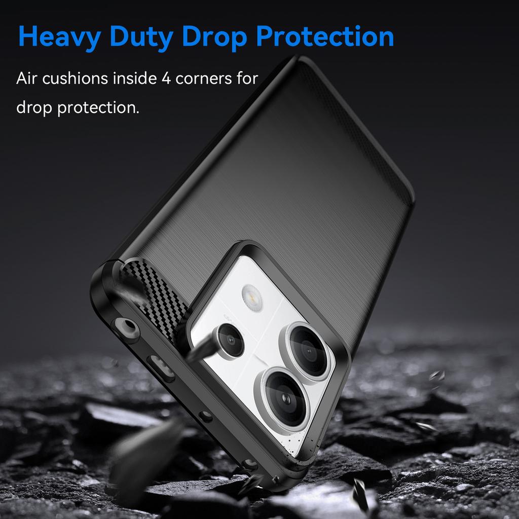 Xiaomi Redmi Note 13 Pro Carbon Fiber Protective Case - Black