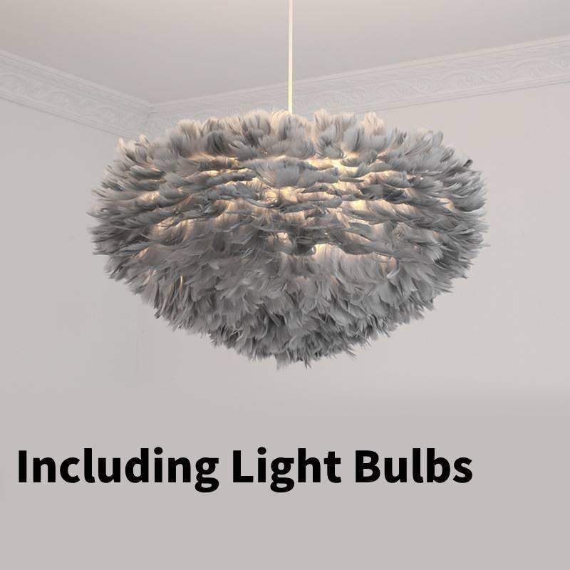 Потолочный Белый Перьевой Подвесной Светильник Абажур Современный Люстра Абажур Лампа Напольный