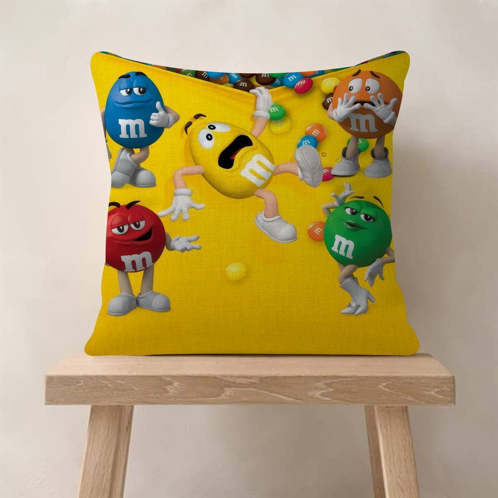 M&M's Шоколадная Конфета Мем Наволочка Декор Подушки Чехол для Подушки Печатный Чехол для Подушки на Диван