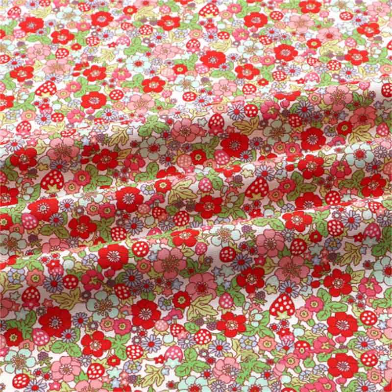 Fresh Printed Light and Thin Skin Friendly Handmade DIY Rich Colors Pure Cotton Floral Print Poplin Fabric Fabric Breathable