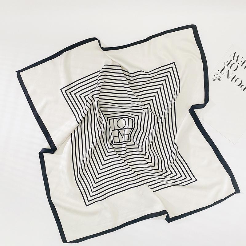 Square Handkerchief Satin Silk Neck Scarf For Women Headband Small Shawls Bandana Head Scarves 70CM EMA