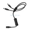 R6FF Y Splitter Cable 5.5x2.1mm/5.5x2.5mm 1 Female to 2 Male Power Adapter Line Connectors Cord Wire for Routers Speaker