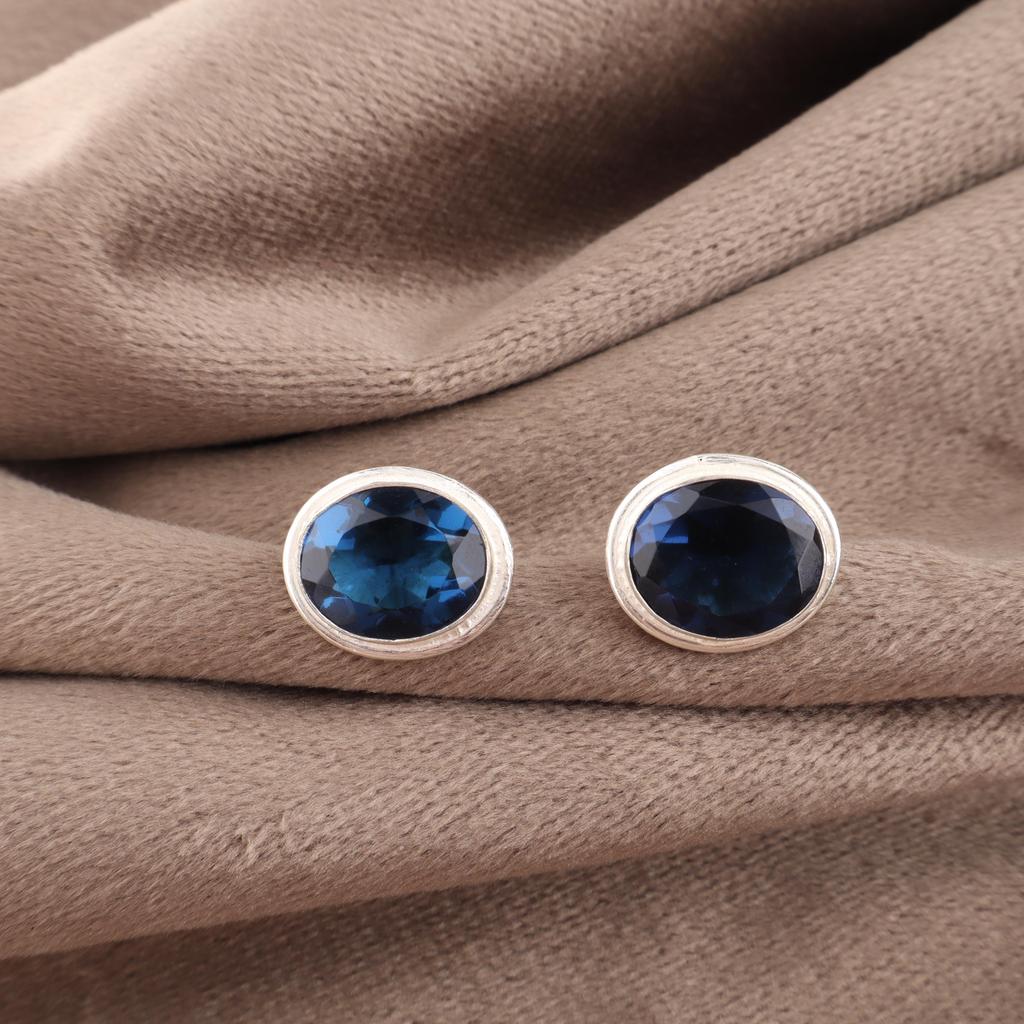 Украшения с лондонским голубым топазом, серьги из стерлингового серебра 925 пробы, серьги с драгоценными камнями ручной работы на День памяти