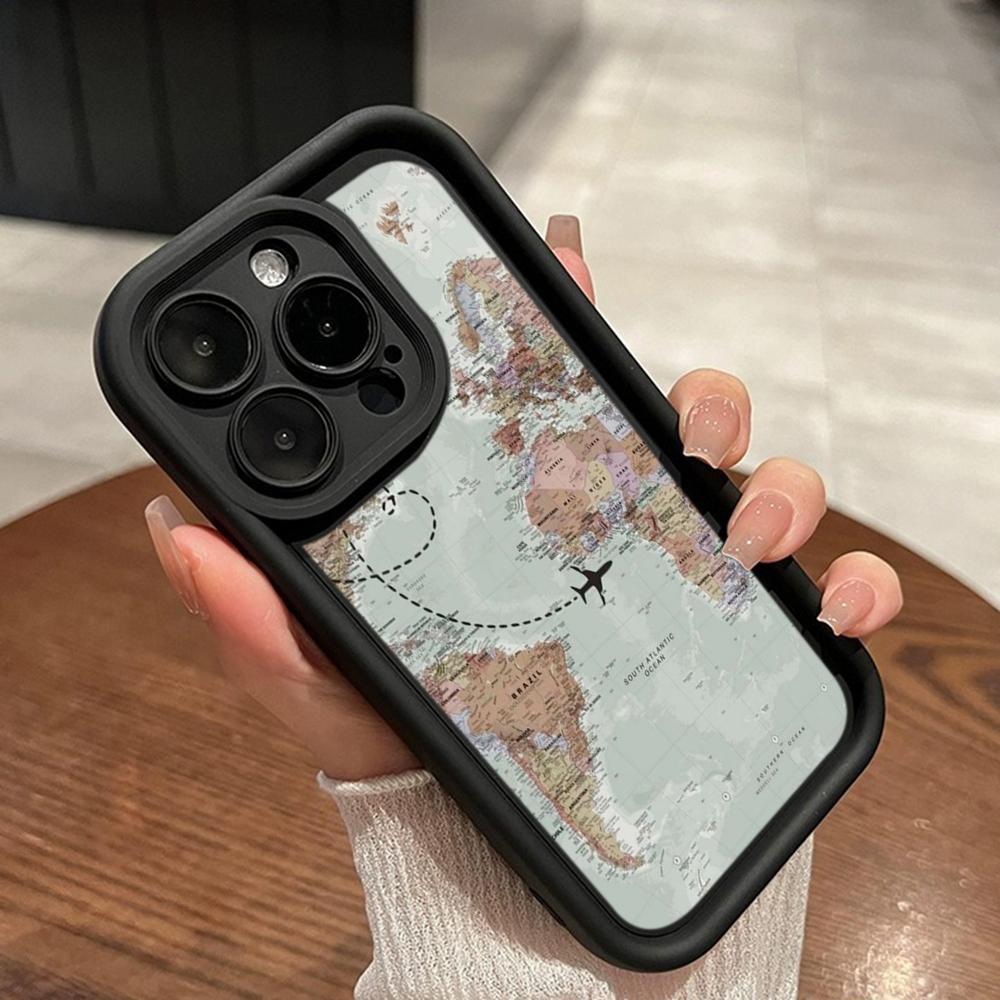 LZ24 Карта траектории самолета искусство силиконовый чехол для телефона Xiaomi 11 Lite 5G 14T Redmi 14C 13C A3 Note 12 11 9 10 13 Pro Plus противоударный задний чехол