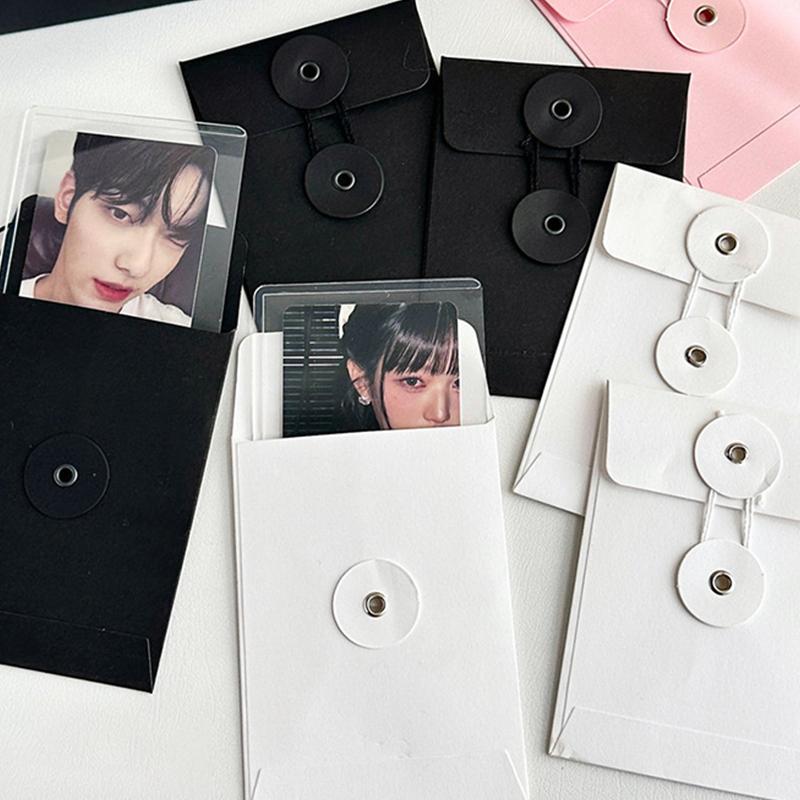 Простота Черно-белый конверт Обложка Держатель для карточек Крафт-бумага Конверт Сумка Карточка Письмо Бумага Почтовые открытки Декоративные