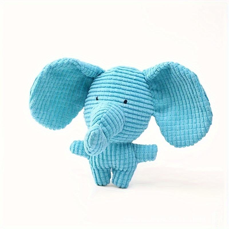 Corduroy Bunny Plush Dog Toy, Squeaky Stuffed Rabbit Chew Toy for Small Medium Dogs, Interactive Pet Play Gift