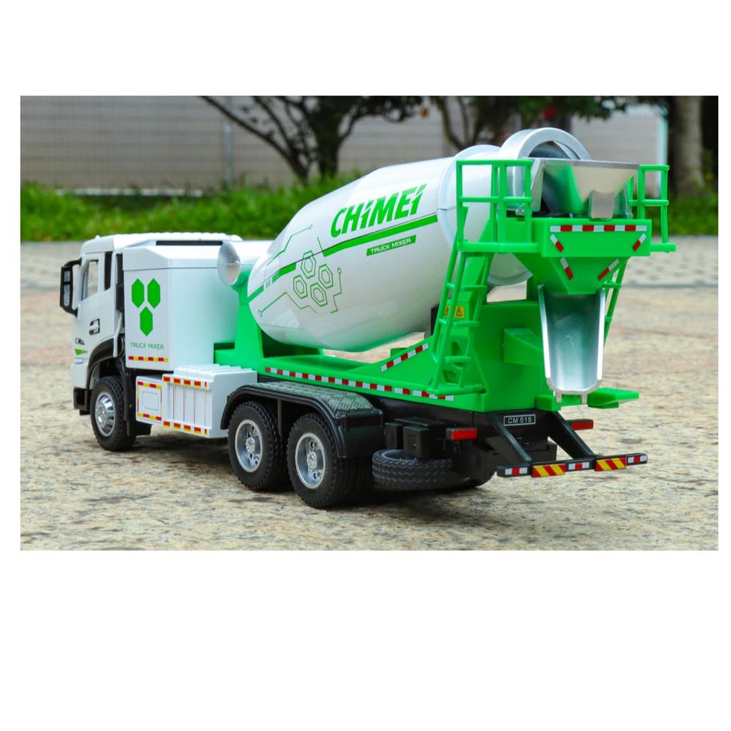 1/32 Самосвал-бетоносмеситель Строительная Машина Сплав Металл Литье под Давлением Модель Автомобиля Детская Игрушечная Машина со Звуком и Светом Оттяжка Подарок