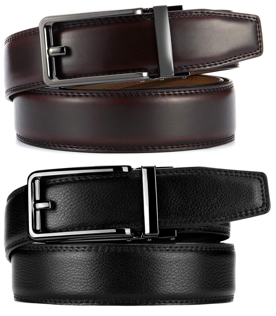 CHAOREN Набор Business Plus Непрерывно Идеальный для Подарка с Коробкой Мужские Двухкомпонентные Ремни, Размеры, Автоматическая Блокировка, Регулируемые, Костюмы, Мужчины,