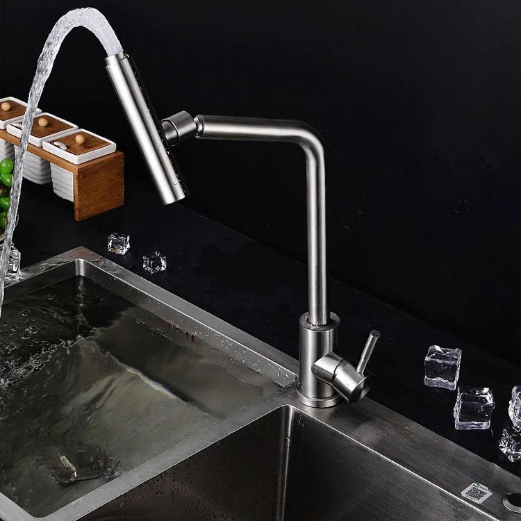 360° Rotating Kitchen Stainless Steel Three-way Microphone Universal Faucet Kitchen Hot and Cold Faucet Home Decoration
