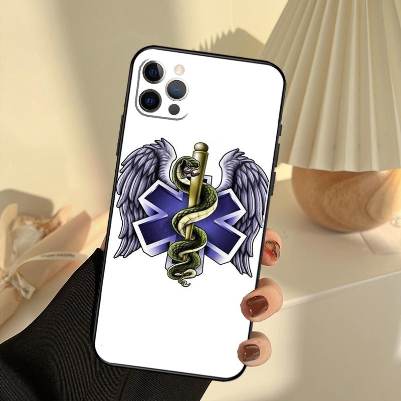 EMT EMS Medical Rescue Phone Case For IPhone 18 17 16 15 14 13 11 12 Pro Max 13 mini 15 16 Plus 16e 17 Air Cover Funda