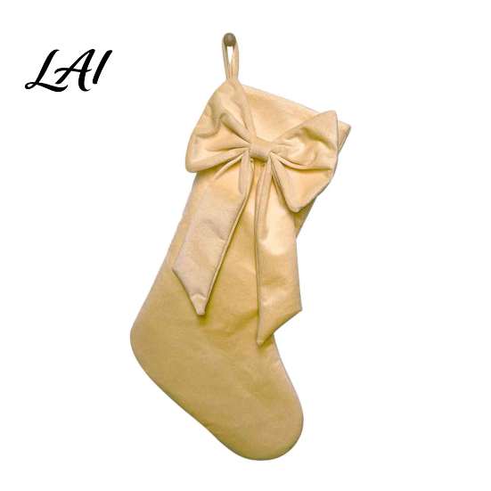 Winter Home Decor Ornaments Velvet Christmas Stockings with Decorative Bow Large Xmas Hanging Morning Gift Bags Socks for Fireplace Mantel