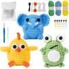 3Pcs Crochet Kit for Beginners Complete Crochet Knitting Kit Adorable Animal Crochet Starter Pack DIY Crochet Craft Kit