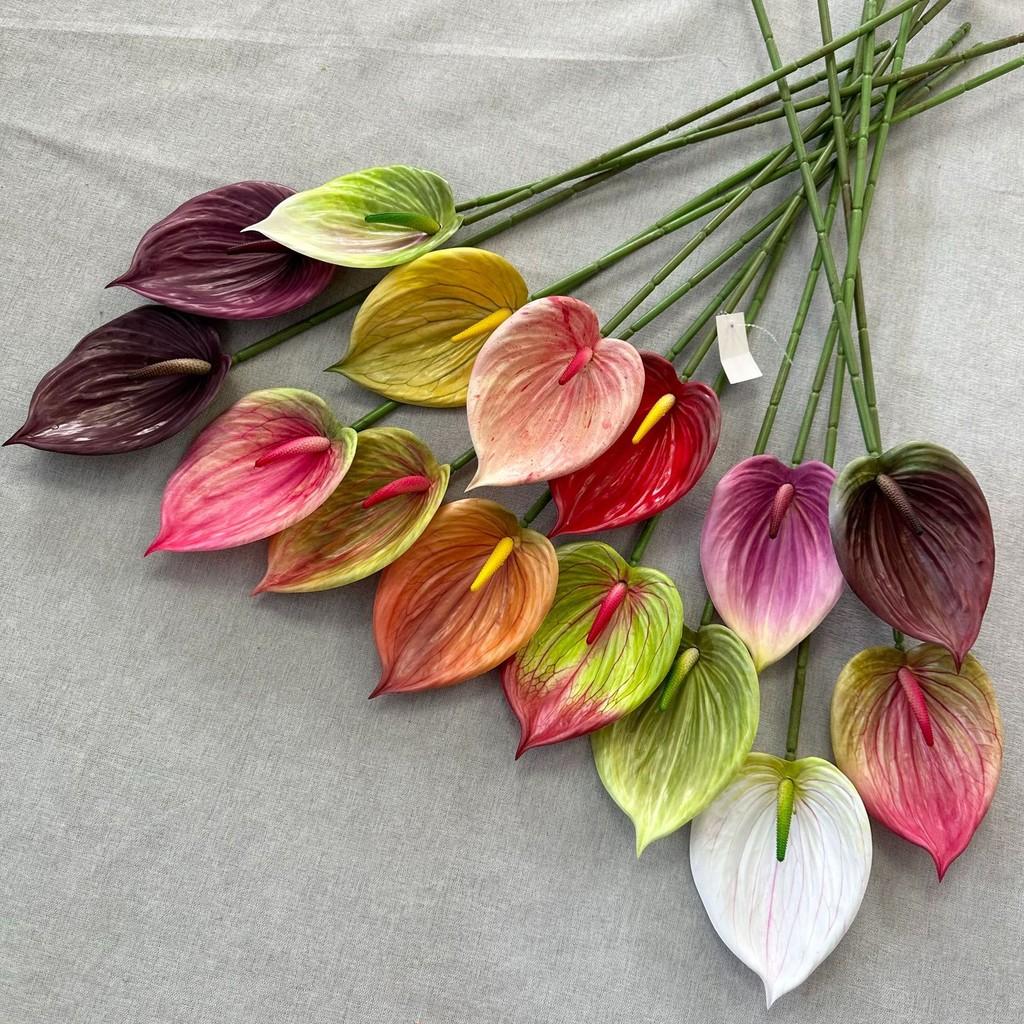 Anthurium Plants Simulated Wedding Hotel Restaurant Decoration Desktop Ornament