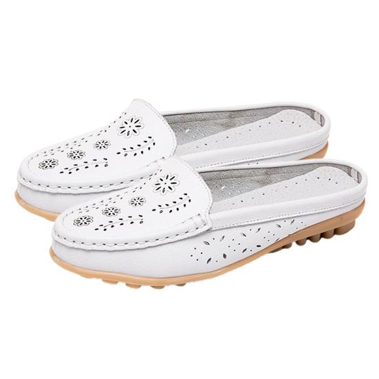 Женские полые дышащие сетчатые слипоны на плоской подошве с низким верхом, кроссовки-мулы с открытой спиной, обувь