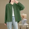 ZANZEA Women Casual Turn Down Collar Long Sleeve Asymmetrical Hem Loose Blouse