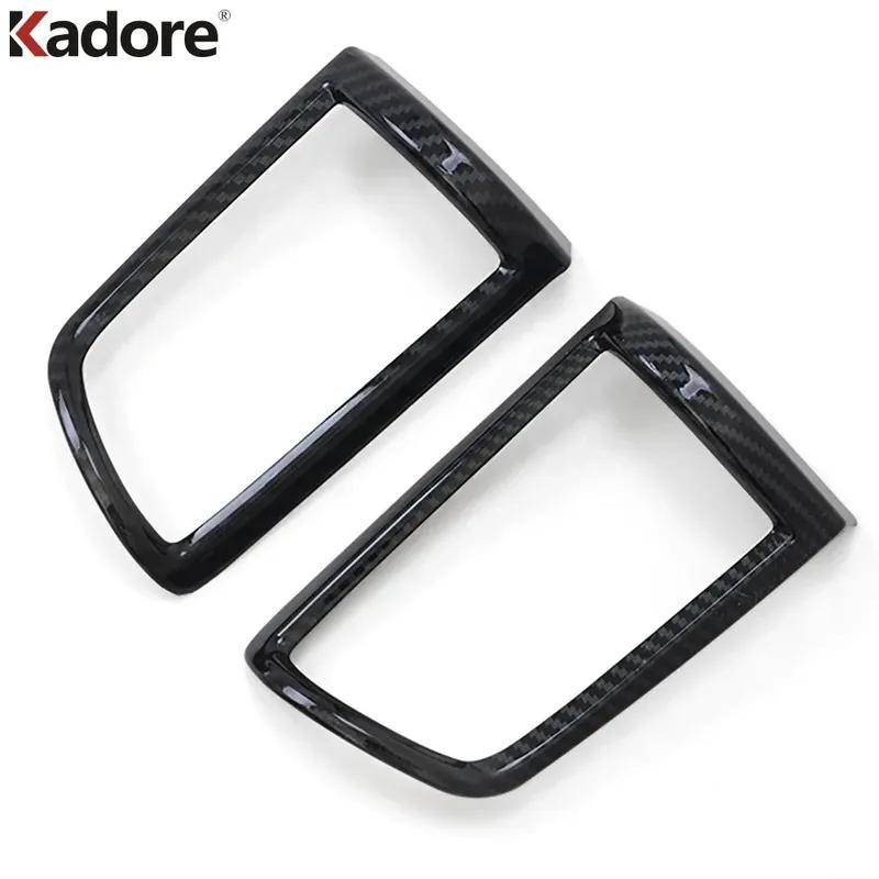 Car Front Side Air Condition Vent Outlet Cover Trim For Mitsubishi Eclipse Cross 2017- Carbon Fiber Interior Accessories