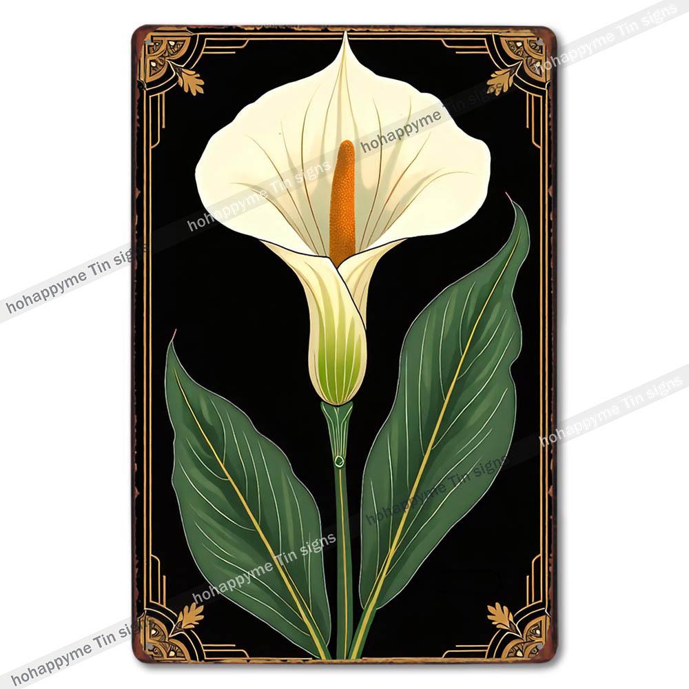 Retro Floral Metal Tin Signs Home Decor Wall Art Garden Farmhouse Country Kitchen Bathroom Living Room