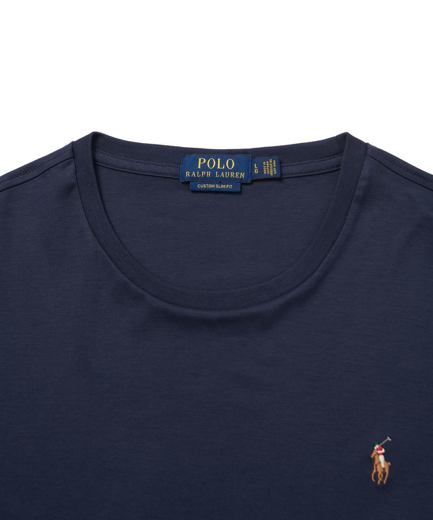 POLO RALPH LAUREN Custom Slim Soft Cotton Tee - Navy