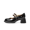 Belle Retro Double Striped Mary Jane Shoes for Women