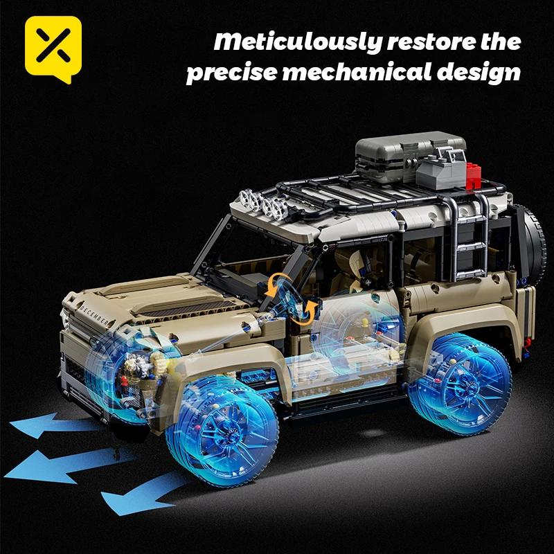 1:8 Автомобилей из Строительных Блоков Разных Моделей Внедорожник/Гоночный/Грузовик Образовательные Кубики Интерактивная Игрушка для Родителей и Детей Набор для Сборки для Детей и Взрослых