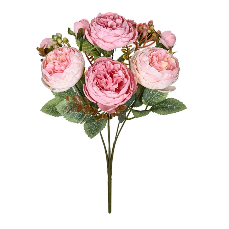 7 Forks Silk Artificial Flower Peony Home Room Wedding Wreath Festival Party Outdoor Arch Background Decor Floral Arrangement