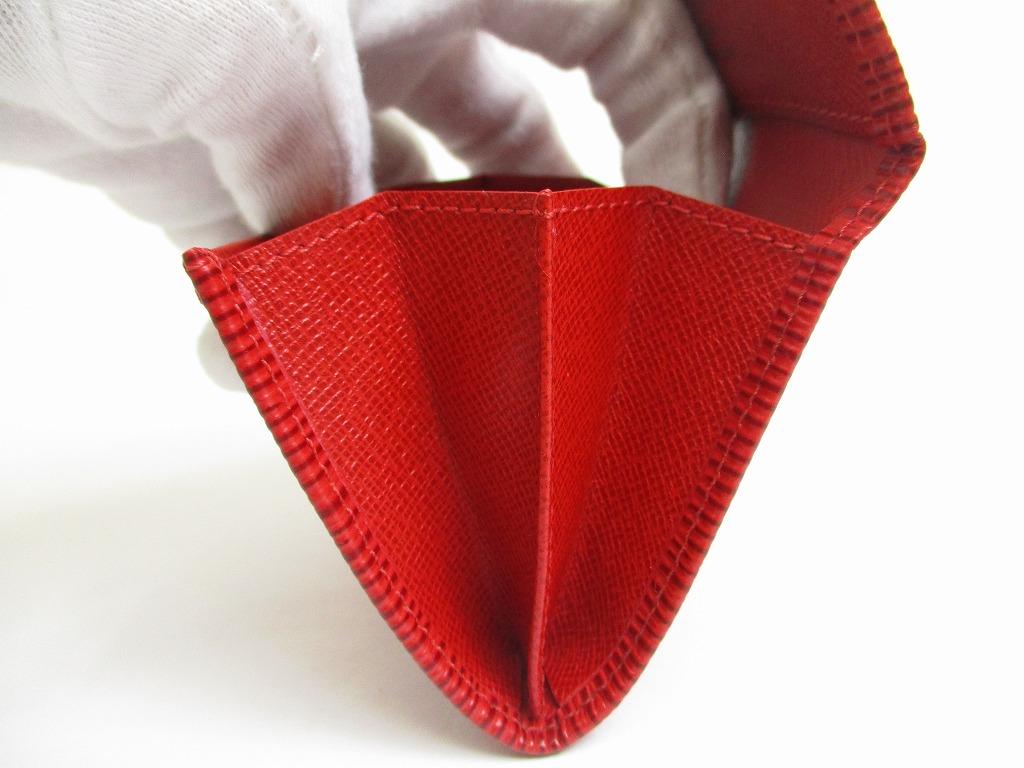 Подлинный кожаный кошелек LOUIS VUITTON Epi Red #a665, восстановленный
