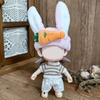 [Cloth Only] 20cm Doll Clothes Autumn and Winter Striped Sweater and Glasses Set Exquisite Accessories