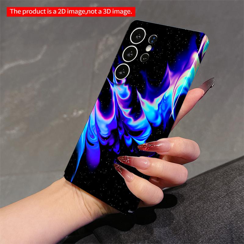 2DFlat Samsung phone case Neon Nebula Flow Phone Case Applicable to Galaxy S23 S24 S25ULTRA S26 A12 A14 A15 A16 A54 A55