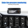 Цифровой TPMS с вращающимся дисплеем Система мониторинга давления в шинах автомобиля Сигнализация Тестер давления и температуры в шинах 4 датчика TPMS Солнечный TPMS