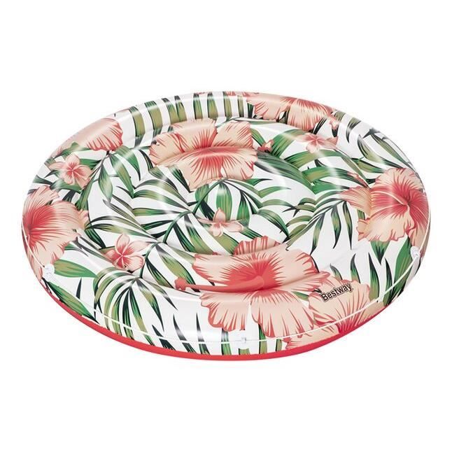 Matelas gonflable - Bestway - Float'n Fashion - Tropical - Blanc - Extérieur