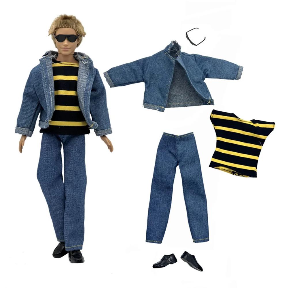 1 Set Ken Cloth Handmade Handsome Doll Accessories Casual Wear Suit for 30cm 12inch Ken Doll Suit Kids Gift