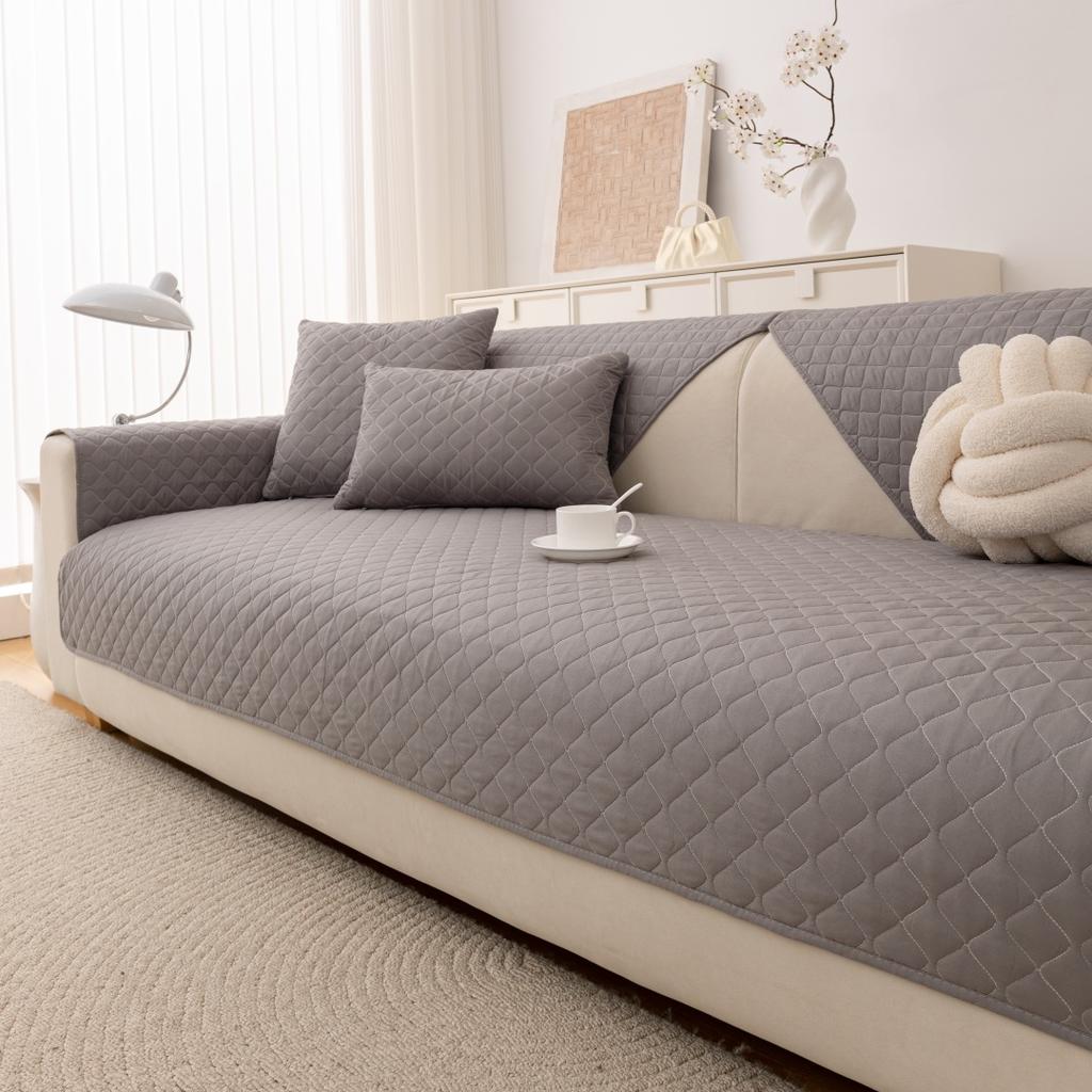 1 шт. Простой однотонный стеганый противоскользящий чехол для дивана, чехол для дивана, защитная мебель для спальни, офиса, гостиной, домашнего декора