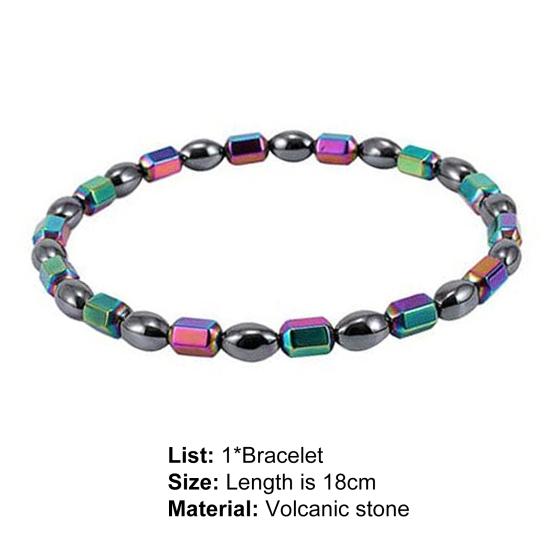 Magnetic Bracelet Delicate Pain Relief Jewelry Colorful Beaded Magnet Therapeutic Bangle