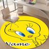 Personalized T-Tweety Round Chair Office Rug - Perfect for Mat, Office Chair & More - Ideal Gift for Birthdays and Holidays